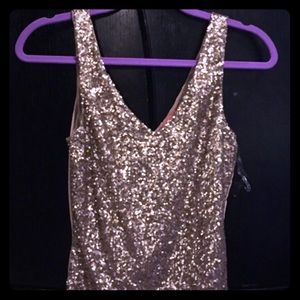 NWT- Gold Sequin Body Suit.